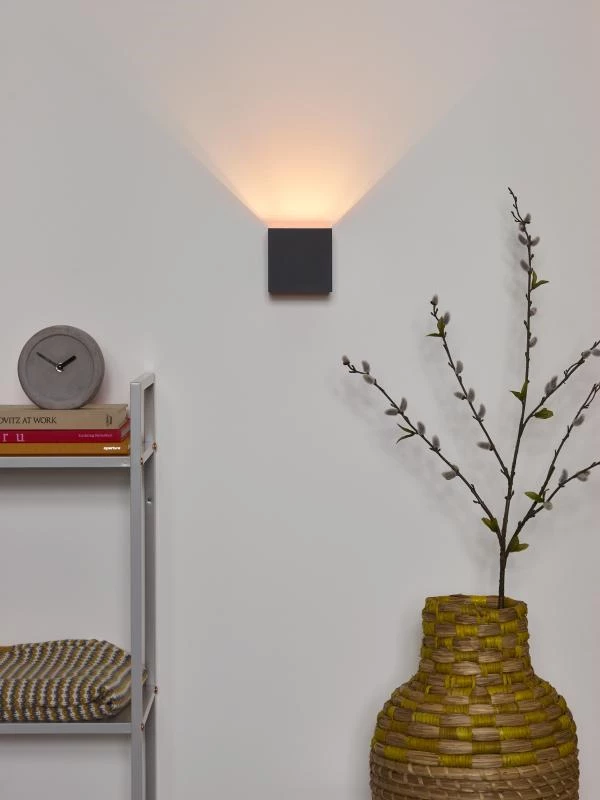 Lucide XIO - Lámpara de pared - LED Regul. - G9 - 1x4W 2700K - Gris - ambiente 1
